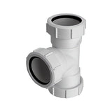 T-Stück mit 3 Überwurfmuttern– Abwasser Rohrverbinder – 1