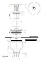 Duschablauf Ø90, Bauhöhe 90mm Senkrechte Ablaufgarnitur – 3