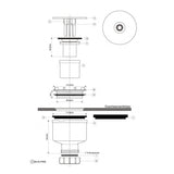 Duschablauf Ø90, Bauhöhe 90mm Senkrechte Ablaufgarnitur – 3