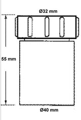 Verbindung Fitting 32mm auf HT Ø40 – 2