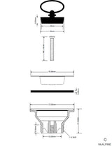 Ablaufventil Ø 70 mm, Gewinde 5/4 Zoll – 2