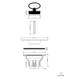Spülen Ablaufventil Ø 85 mm, Gewinde 5/4Zoll – 2