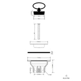 Spülen-Ablaufventil 60 mm, Gewinde 5/4 '' – 2