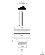 Spülen-Ablaufventil Ø85 mm, Gewinde 6/4'' – 2