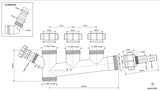 Adapter zum Anschluss von Korbventilen 6/4" mit 2 Waschgeräte-Anschlüsse – 5