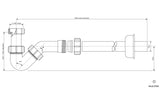 Bidet Siphon 5/4 Zoll x 32mm mit Abgangsverlängerung und Wandabdeckung – 2