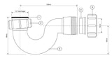Bidet Siphon Geruchsverschluss 5/4 Zoll – 2