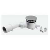 Duschwannensiphon Ø50-55 mit Restwasser-Zulauf, Bauhöhe 67mm – 1