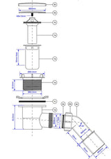 Duschablauf Ø60 mm, Bauhöhe 82 mm – Siphon für Duschtasse – 2