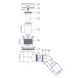Duschablauf Ø60 mm, Bauhöhe 82 mm – Siphon für Duschtasse – 2