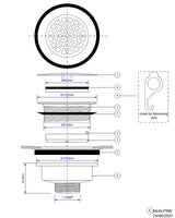 Duschwannen Ablauf ohne Siphon Ø90, 6/4" DN40 – 3