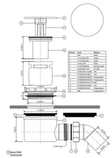 Duschwannenablauf Ø90, Bauhöhe 90mm – 3