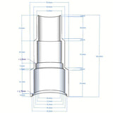 Übergangsstutzen Verlängerung von Ø50 / Ø40 / Ø32 mm – 5