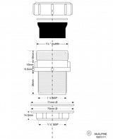 Regentonnen Verbinder Ø40 mm – 2