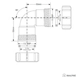 Fitting 90° Winkel Ø32 mm – 2