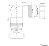Fitting 90° Winkel Ø40 mm – 2
