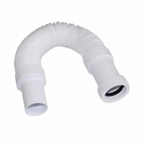 Flexibler Ablaufschlauch Ø40 mm | ausziehbar 330-750 mm, Kunststoff Weiß – 1
