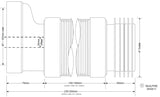 Flexible WC Anschluss DN 100 mit 2 cm Versatz – 2