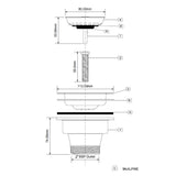 Korbventil für Spüle Ø114 mm 2 Zoll – 2