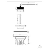 Spülen Ablauf Ventil Ø60mm, Gewinde 5/4" – 2