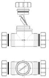 Rückstauklappe Ø40 mm – Rückschlagventil für Abwasser – 4