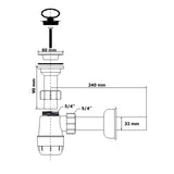 Siphon aus Kunststoff mit Sieb und Stopfen – 6