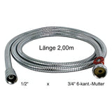 Metall Brauseschlauch 1/2 Zoll, Länge 2,00 m – 2