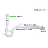 Flexible Siphon aus Kunststoff mit Ablaufgarnutur – 2