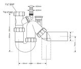 Röhren-Siphon mit Belüfter Ø50 mm – 2