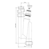 Siphon mit Belüfter 5/4" für vertikalen Ablauf – 2