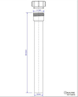 Tauchrohr 5/4" mit Quetschverschraubung Ø32mm Länge 300 mm – 2