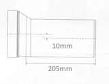 WC Anschluss Ø110 / DN100, 10 mm Versatz, L=260 mm – 2