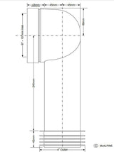 WC Anschlussrohr - flexibel kürzbar, Ø100 + DN100, L=285 mm – 2