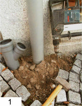 Steckmuffe DN100 mit Lamellendichtung aus PP-grau für HT-Rohr – 2