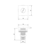 Wannenrand Durchführung für herausziehbare Brausen – quadratisch 46 × 46 mm, weiß matt – 2