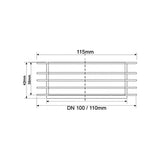 Abfluss / Verschluss, weiche Kappe Ø110 / DN 100 – 2