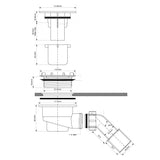 Duschablauf Ø90, Bauhöhe 82mm, Abdeckung glatt – 3