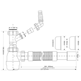 Flaschensiphon DN40 / DN50 mit Universal-Flexschlauch – 2