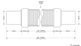 Flex Schlauch Doppelseitig Ø50 mm, bis 500 mm ausziehbar – 2