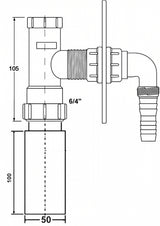 Waschgeräte-Anschluss mit Beluftung, Ø50mm – 2