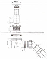 Duschablauf Ø50-55, Bauhöhe 67mm – 3