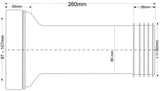 WC Anschluß - flexibel kürzbar, Ø90, DN90, L=260 mm – 2