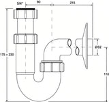 Syphon Geruchverschluss Ø32mm, 1 1/4Zoll – 3