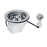 Spülen Korbventil 6/4" Ø114mm ohne Überlauf m. Bowdenzug – 1