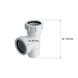 T-Stück Ø40 mm mit 2 Überwurfmuttern – Abwasser Rohrverbinder – 3