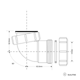 Verbindung- Fitting 90°Winkel, Ø50 mm – 2