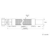 Flex Verlängerung 5/4 Zoll Ø32 Eingang Quetschverschraubung 334-600 mm – 3