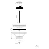 Spülen-Ablaufventil Ø85 mm, Gewinde 6/4'' – 2