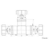 T-Stück Ø40 mm mit 3 Überwurfmuttern – Abwasser Rohrverbinder – 2