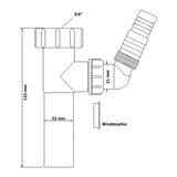 Waschgeräteanschluss 5/4 Zoll, Rohr Ø32 mm – für Spül- und Waschmaschine – 2